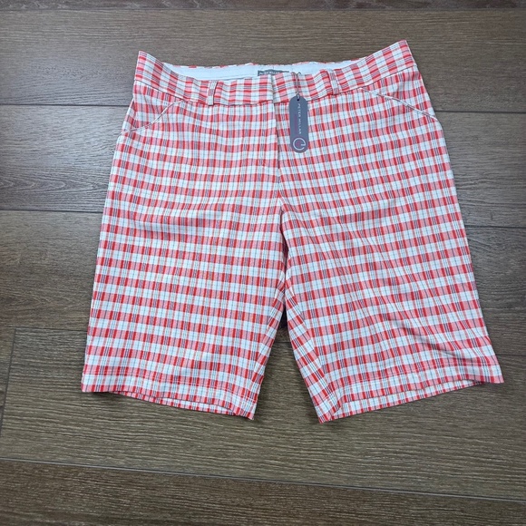 Peter Millar Women's Bermuda Golf Shorts, Wicking,Plaid, Sz 10 NWT Performance - Picture 1 of 13
